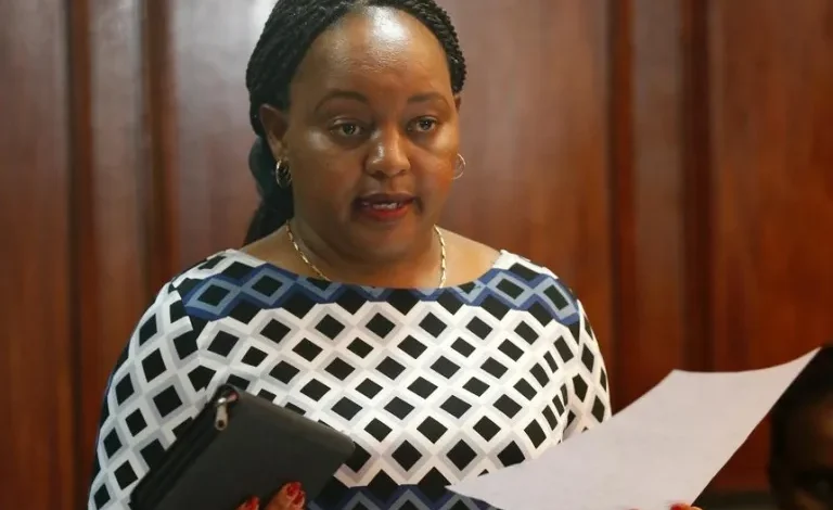 Former Devolution CS Ann Waiguru during a court appearance over NYS scandal