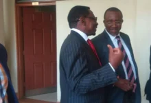 Meru Senator Mithika Linturi at the High Court during UoN deregistration case