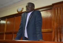 Amani Congress Suna East aspirant Patrick Ochieng Odipo at the Anti-Corruption Court