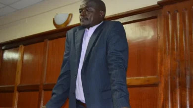 Amani Congress Suna East aspirant Patrick Ochieng Odipo at the Anti-Corruption Court