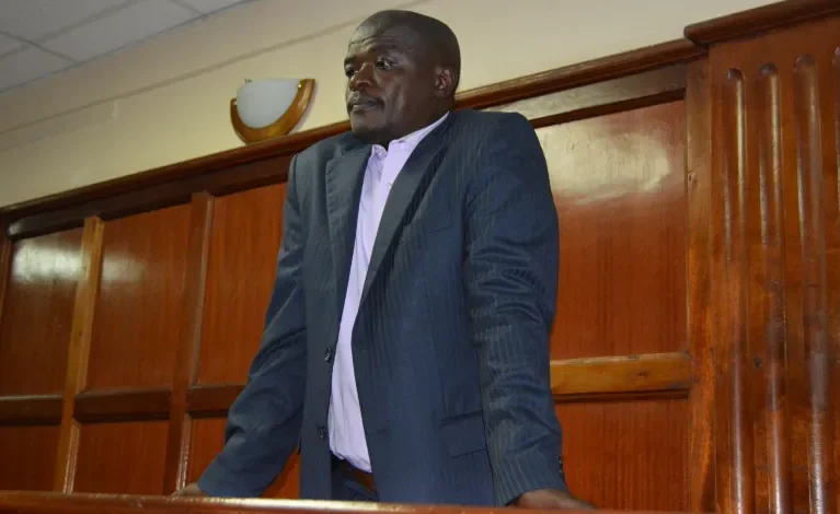 Amani Congress Suna East aspirant Patrick Ochieng Odipo at the Anti-Corruption Court